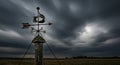 Rustic Weathervane Against Moody Long Exposure Sky Royalty Free Stock Photo