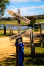 Rustic Wedding ceremony sign Royalty Free Stock Photo