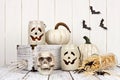 Rustic white Halloween decor