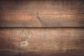 Rustic wood background. Brown wooden planks. Horizontal lines on dirty wall, fence. Vintage timber plank, scratched surface. Grung Royalty Free Stock Photo