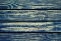 Rustic wood planks closeup. Rough lumber surface. Blue toned wooden background for vintage card.