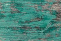 Rustic wood texture or background with turquoise paint Royalty Free Stock Photo