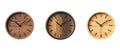 Rustic Wood Wall Clocks Set of 3 Farmhouse Clock Images Royalty Free Stock Photo