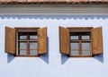 Rustic wood windows Royalty Free Stock Photo