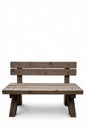 Rustic wooden bench, weathered texture, isolated , park bench, empty, object