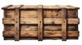 Realistic Watercolor Painting Of An Old Wooden Crate On White Background