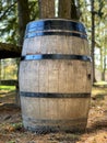 Rustic wooden cask Royalty Free Stock Photo