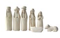 Wooden Christmas Nativity Figurines Royalty Free Stock Photo