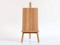 Rustic Wooden Easel for Versatile Display A Minimalist Blank Board for Presentations Artwork and More Royalty Free Stock Photo
