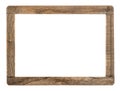 Rustic Wooden Frame Isolated On White
