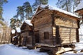 Rustic wooden house in the open-air museum Seurasaari island, Helsinki, Finland Royalty Free Stock Photo