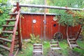 Rustic wooden playground Royalty Free Stock Photo