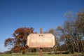 Rustic wooden sign All Routes with arrows Royalty Free Stock Photo