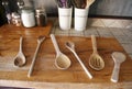 Rustic Wooden Spoons Countryside Kitchen Tools Accessories and Ustensils Farm Country Lifestyle Royalty Free Stock Photo