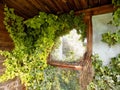 Rustic Shabby Chic Summer House With Ivy Growing Inside, In An English Country Garden