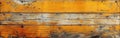 Rustic Wooden Texture with Abstract Yellow & Orange Painted Grain for Backgrounds - Wall, Floor, Table Banner Royalty Free Stock Photo