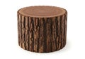 Rustic wooden tree stump side table or stool Royalty Free Stock Photo