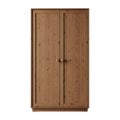 Rustic Wooden Wardrobe with Double Doors and Round Knobs Royalty Free Stock Photo