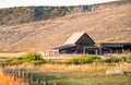 Rustic working barn on a Wyoming ranch