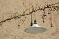 Rustical Vintage Lamp on a beige background Royalty Free Stock Photo