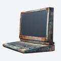 Rusty Cyberpunk Computer Illustration With Maya 3d Aesthetic Royalty Free Stock Photo