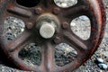 Rusting Iron Wheel Royalty Free Stock Photo