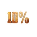 10% Rusting Metallic 3D Text