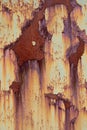 Rusting painted metal panel Royalty Free Stock Photo