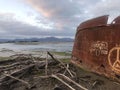 Rusting ship wreck