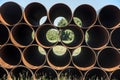 Rusting steel pipes Royalty Free Stock Photo