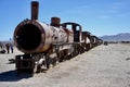 Rusting Vintage Steam Locomotive at The Cementerio de Trenes\' or Great Train Graveyard.