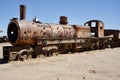 Rusting Vintage Steam Locomotive at The Cementerio de Trenes\' or Great Train Graveyard.
