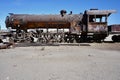 Rusting Vintage Steam Locomotive at The Cementerio de Trenes\' or Great Train Graveyard.