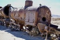 Rusting Vintage Steam Locomotive at The Cementerio de Trenes\' or Great Train Graveyard.