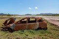 Burnt Out Rusting Car Wreck Royalty Free Stock Photo