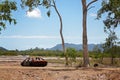 Burnt Out Rusting Car Wreck Royalty Free Stock Photo