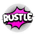 rustle Comic book explosion bubble vector illustration Royalty Free Stock Photo