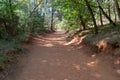 Rustrel ocre ocher rocks pathway access in luberon France Royalty Free Stock Photo