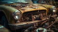 Rusty & abandoned car Royalty Free Stock Photo