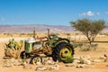 Rusty abandoned car wreck in desert, Solitaire, Namibia, Africa Royalty Free Stock Photo