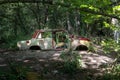 Rusty abandoned car - Zalissya Village, Chernobyl Exclusion Zone, Ukraine Royalty Free Stock Photo