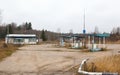 Rusty abandoned gas station Royalty Free Stock Photo