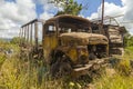 Rusty and abandoned yellow truck, Peru Royalty Free Stock Photo