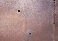 Rusty abstract background with holes and loops