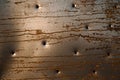 Rusty Abstract Metal Background with Bullet Holes Royalty Free Stock Photo