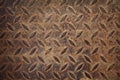 Rusty alternating pattern steel plate texture background Royalty Free Stock Photo