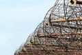 Rusty antennas of an old abandoned radio telescope