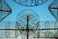 Rusty antennas of an old abandoned radio telescope