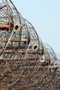 Rusty antennas of an old abandoned radio telescope