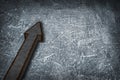 Rusty arrow on grunge background Royalty Free Stock Photo